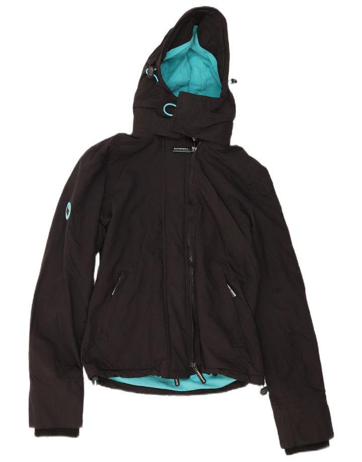 SUPERDRY Windcheater Oversized Windbreaker Jacket pentru femei UK 10 Small Black