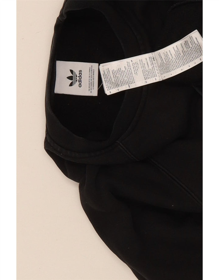 Pulover Adidas pentru bărbați, bumbac mediu negru