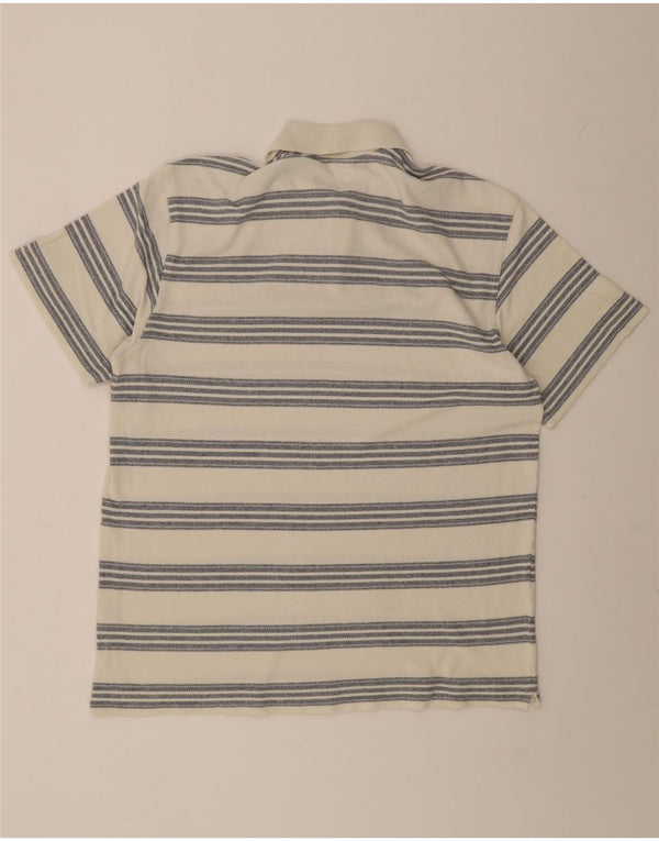 Tricou polo pentru bărbați Ellesse UK 38, bumbac cu dungi albe medii