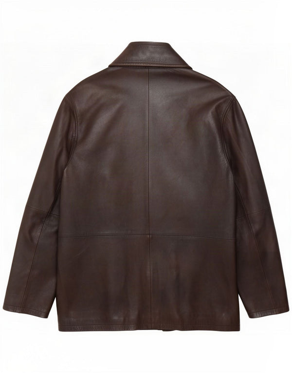 Lake Land Mens Leather Jacket UK 44 2XL Brown