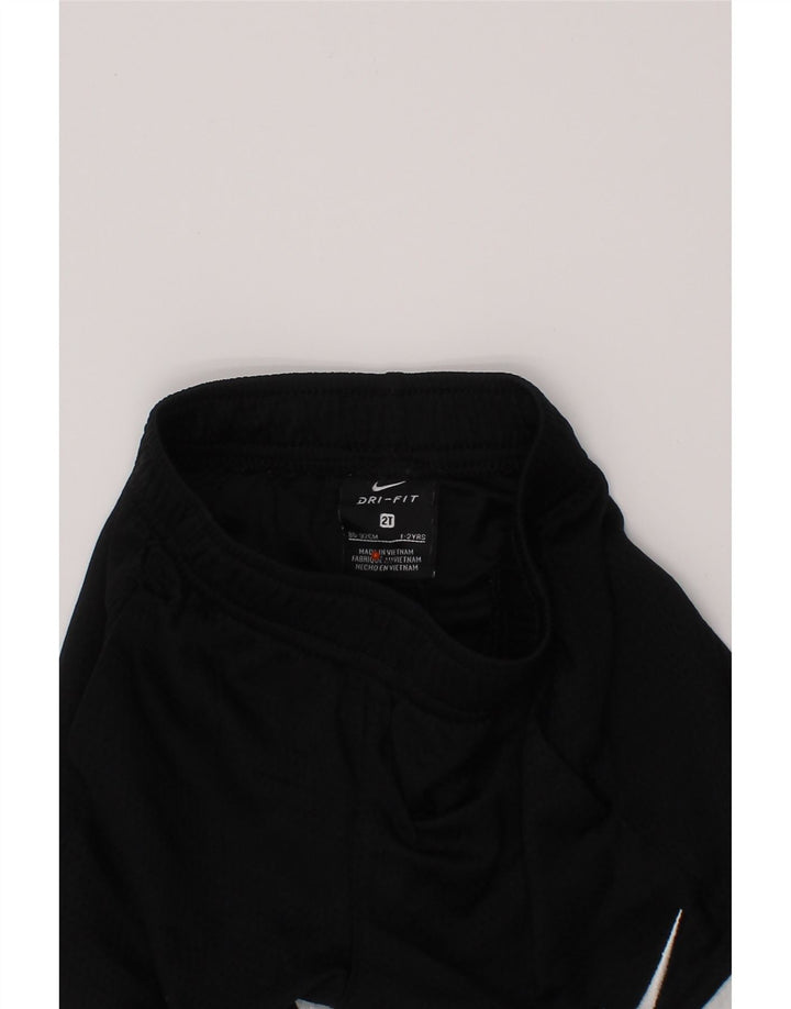 Pantaloni scurți sport grafic Nike pentru bebeluși 18-24 luni, negru, color block