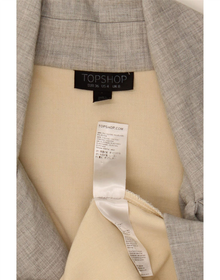 Trenci supradimensionat pentru femei Topshop UK 8 Poliester gri mic