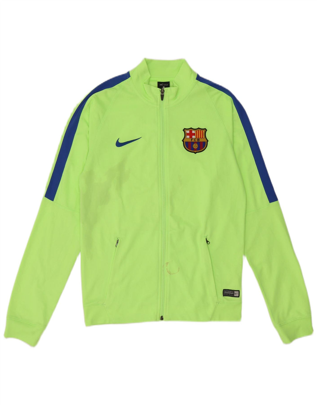Jachetă de top pentru trening FCB Nike pentru bărbați, verde, poliester color bloc