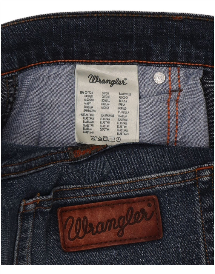 Blugi drepti pentru bărbați Wrangler W34 L30 Bumbac albastru