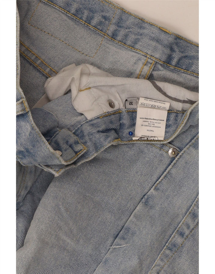 CHEAP MONDAY Pantaloni scurți din denim pentru bărbați W32 Bumbac albastru mediu