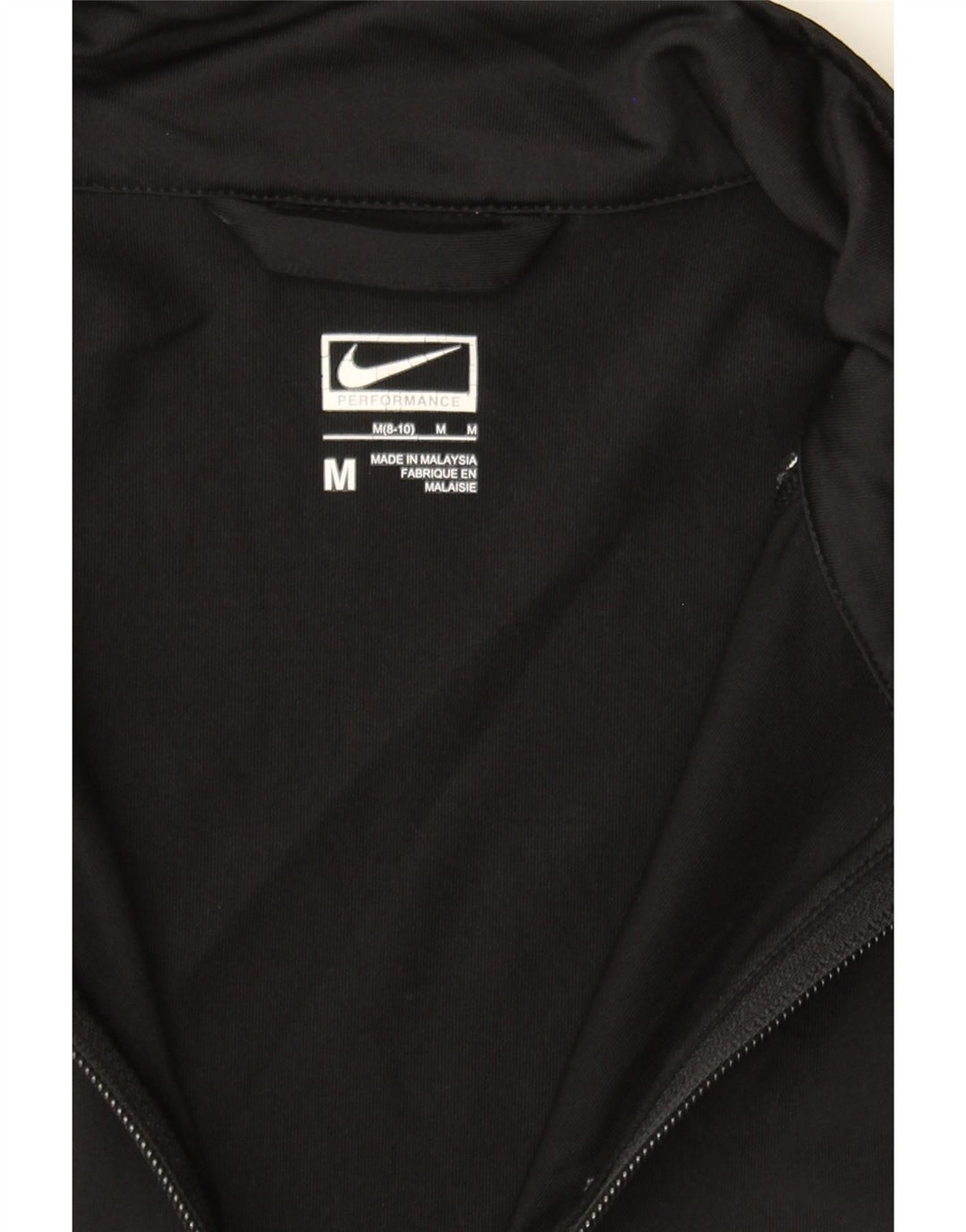 NIKE Womens Tracksuit Top Jacket US 8/10 Medium Black Polyester Vintage Nike and Second-Hand Nike from Messina Hembry 