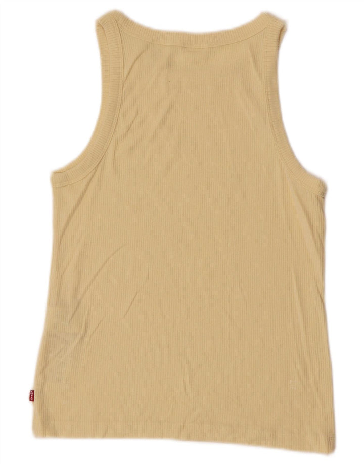Vest Vest Top Femei Levi's UK 12 Medium Galben Modal