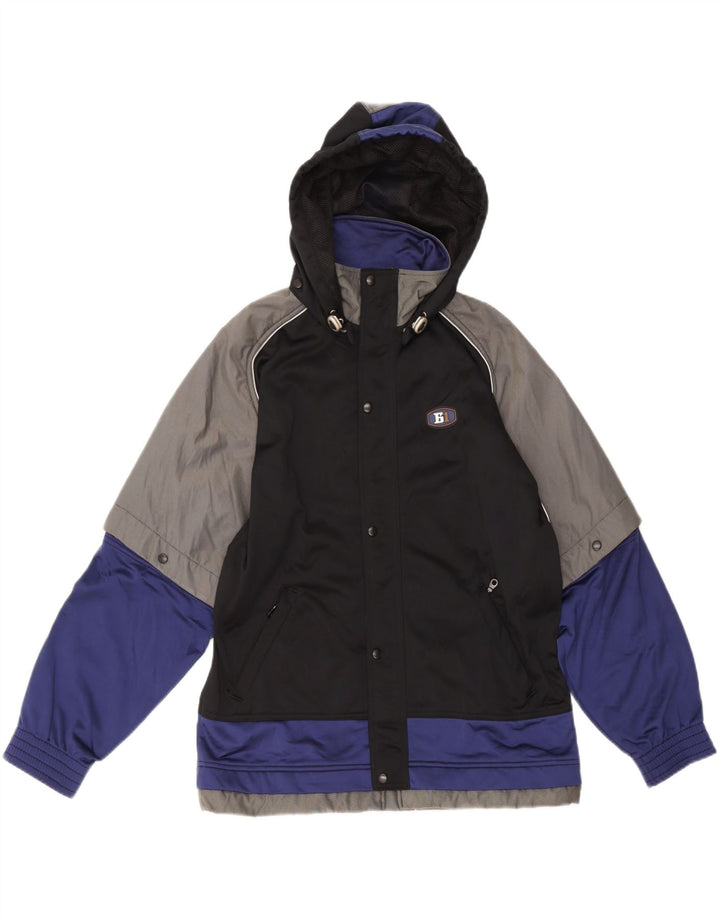 LOTTO Mens Hooded Tracksuit Top Jacket Medium Multicoloured Colourblock