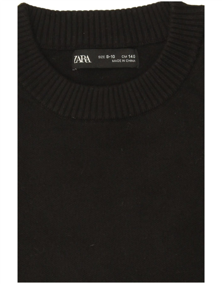 Pulover Pulover Crew Deck Zara Băieți 9-10 Ani Negru