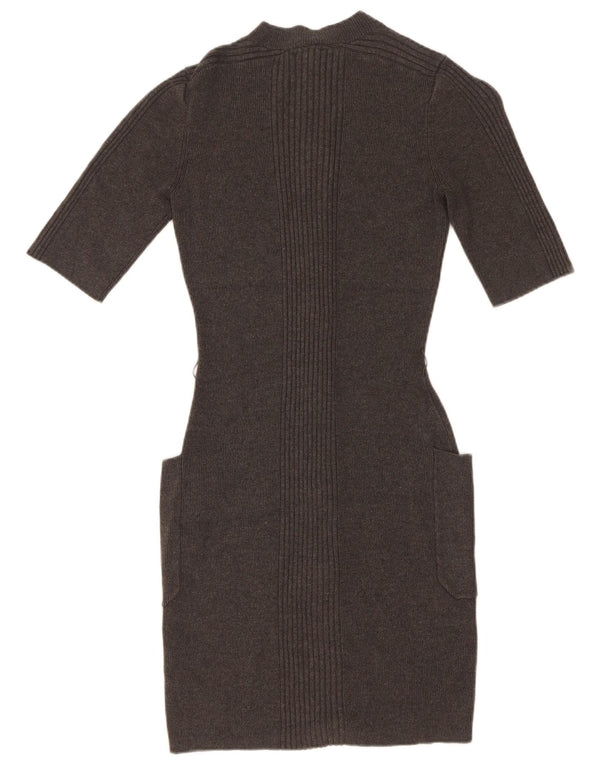 Rochie bodycon tricot pentru femei Guess UK 14 Medium Gri Viscose