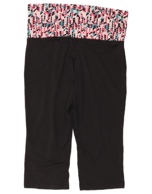 Leggings Capri Fila pentru femei UK 16 Poliester geometric geometric mare, negru
