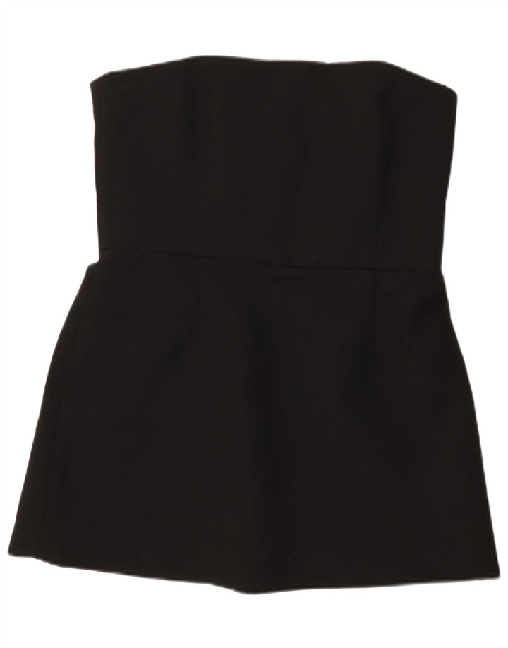 Top fără bretele pentru femei Zara UK 18 XL Poliester negru