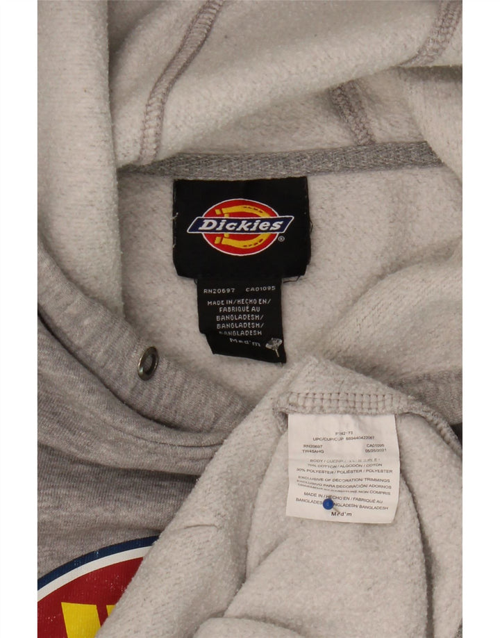 Pulover pentru bărbați DICKIES cu glugă cu grafică, bumbac cu pete, gri mediu