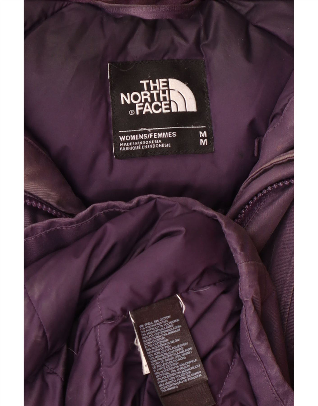 Jachetă parka căptușită cu glugă The North Face pentru femei UK 12 Medium Purple Winter
