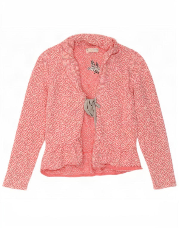 Pulover cardigan pentru femei Odd Molly Mărimea 2, bumbac geometric roz mediu