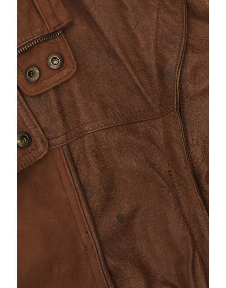 Jachetă de piele pentru bărbați Trapper UK 42 XL maro