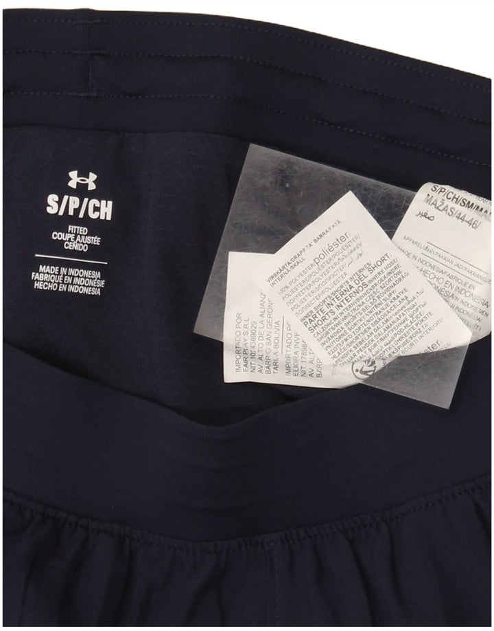 Pantaloni scurti sport Under Armour pentru femei UK 10 Small, bleumarin, poliester