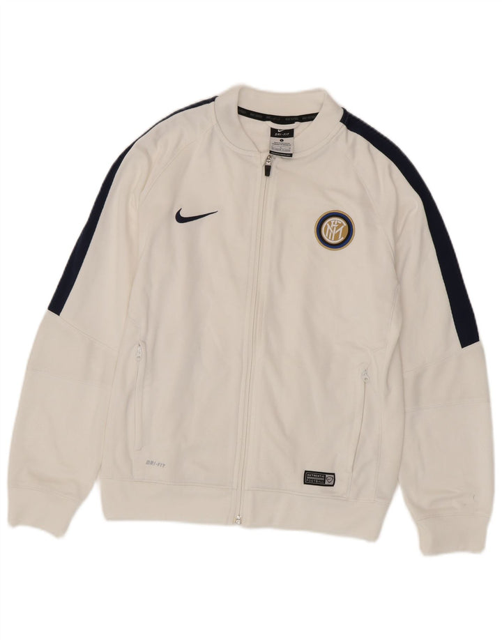 Jachetă de trening pentru băieți Nike Inter Milan, 12-13 ani, mare, albă