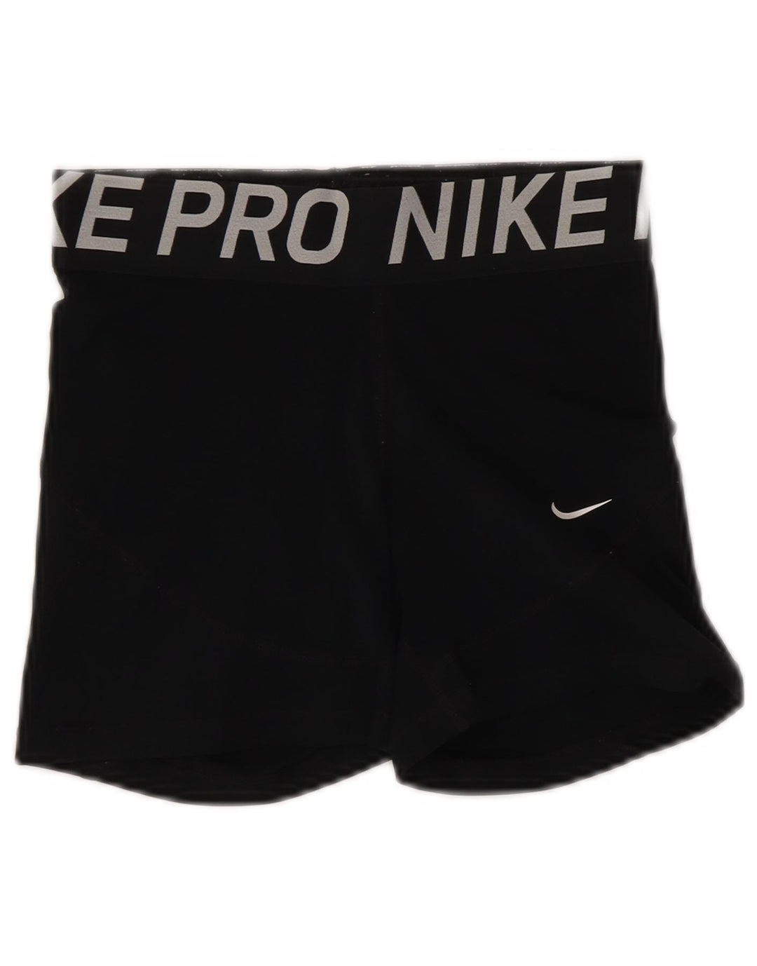 Pantaloni scurti sport NIKE Dri Fit Graphic pentru femei UK 8 Small Poliester negru