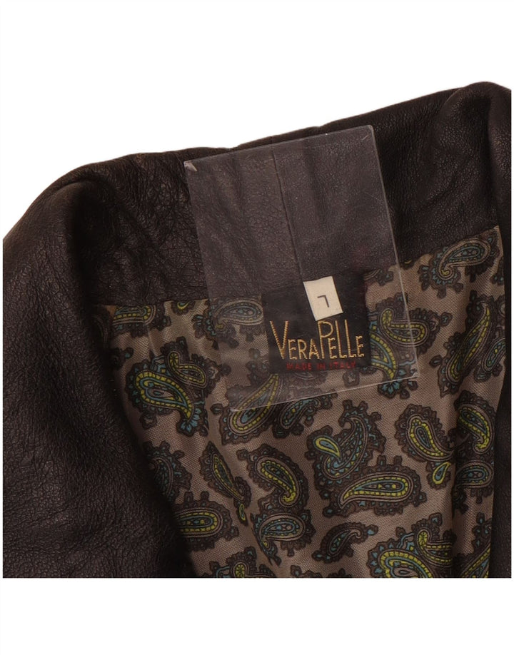 Jachetă de piele vintage pentru bărbați UK 40, mare, maro, din piele