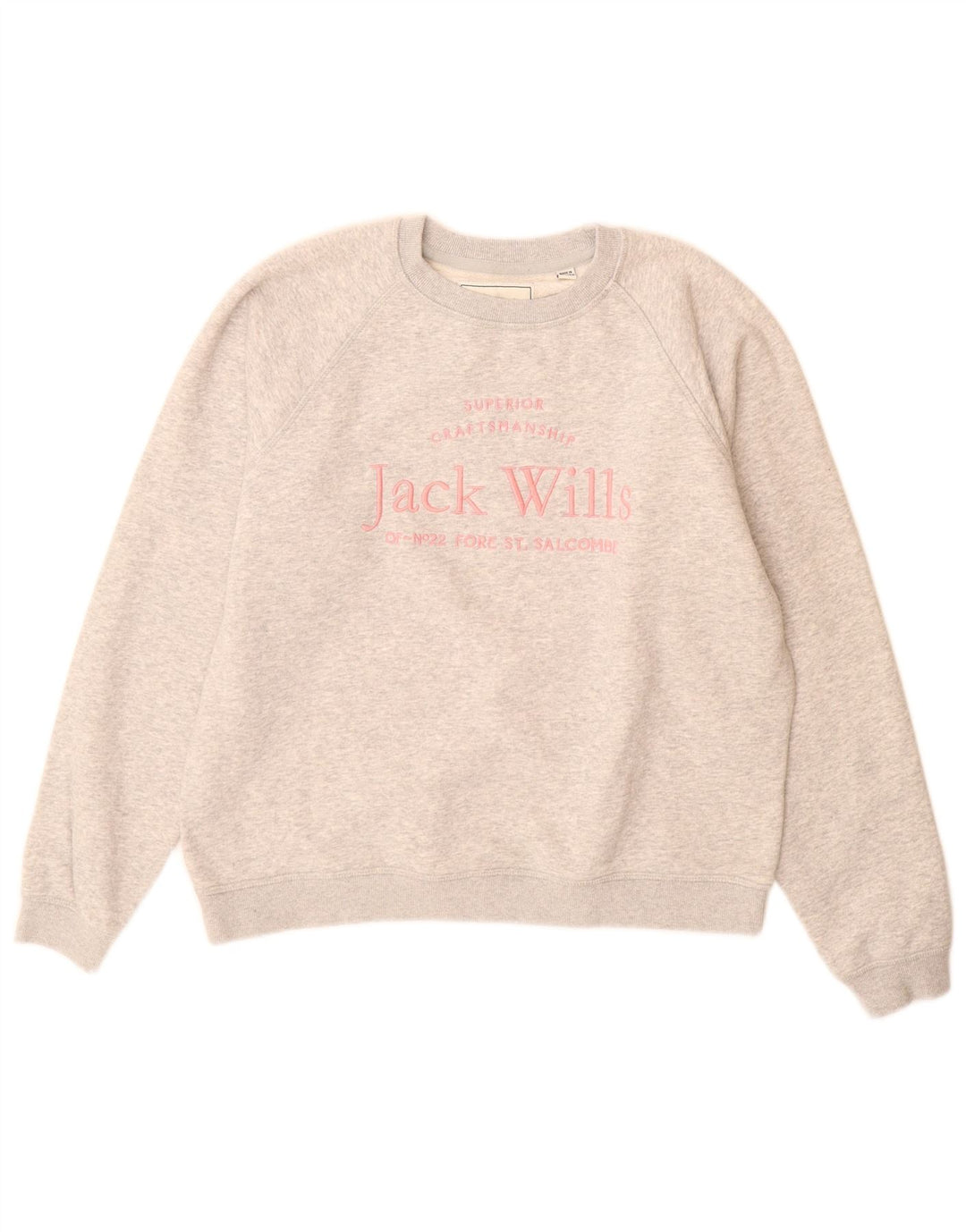 Jack Wills Pulover cu grafic pentru femei UK 12 Medium Gri Pete