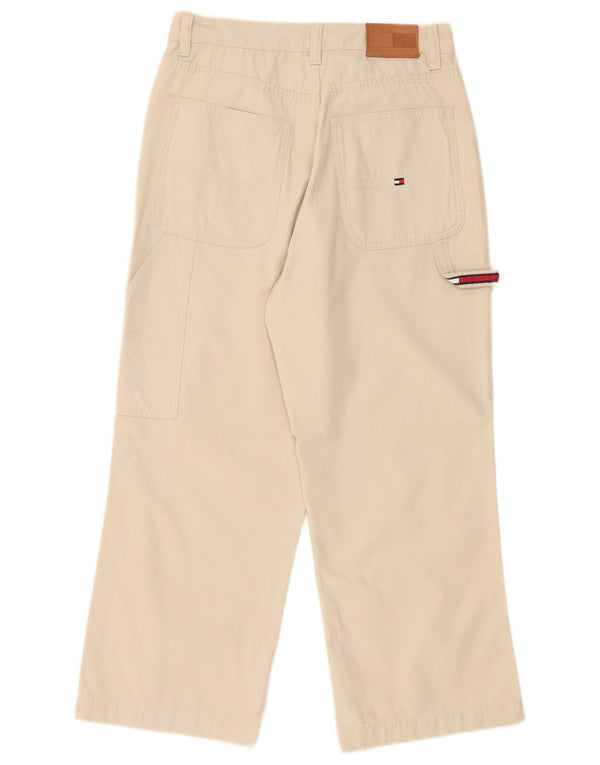 Pantaloni cropped cargo Tommy Hilfiger pentru femei US 6 Medium W28 L24 Alb