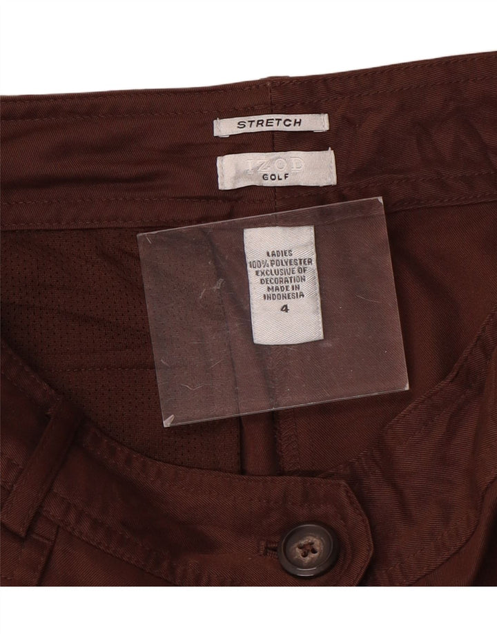 Pantaloni casual drepti pentru femei IZOD US 4 Small W30 L31 Maro Poliester