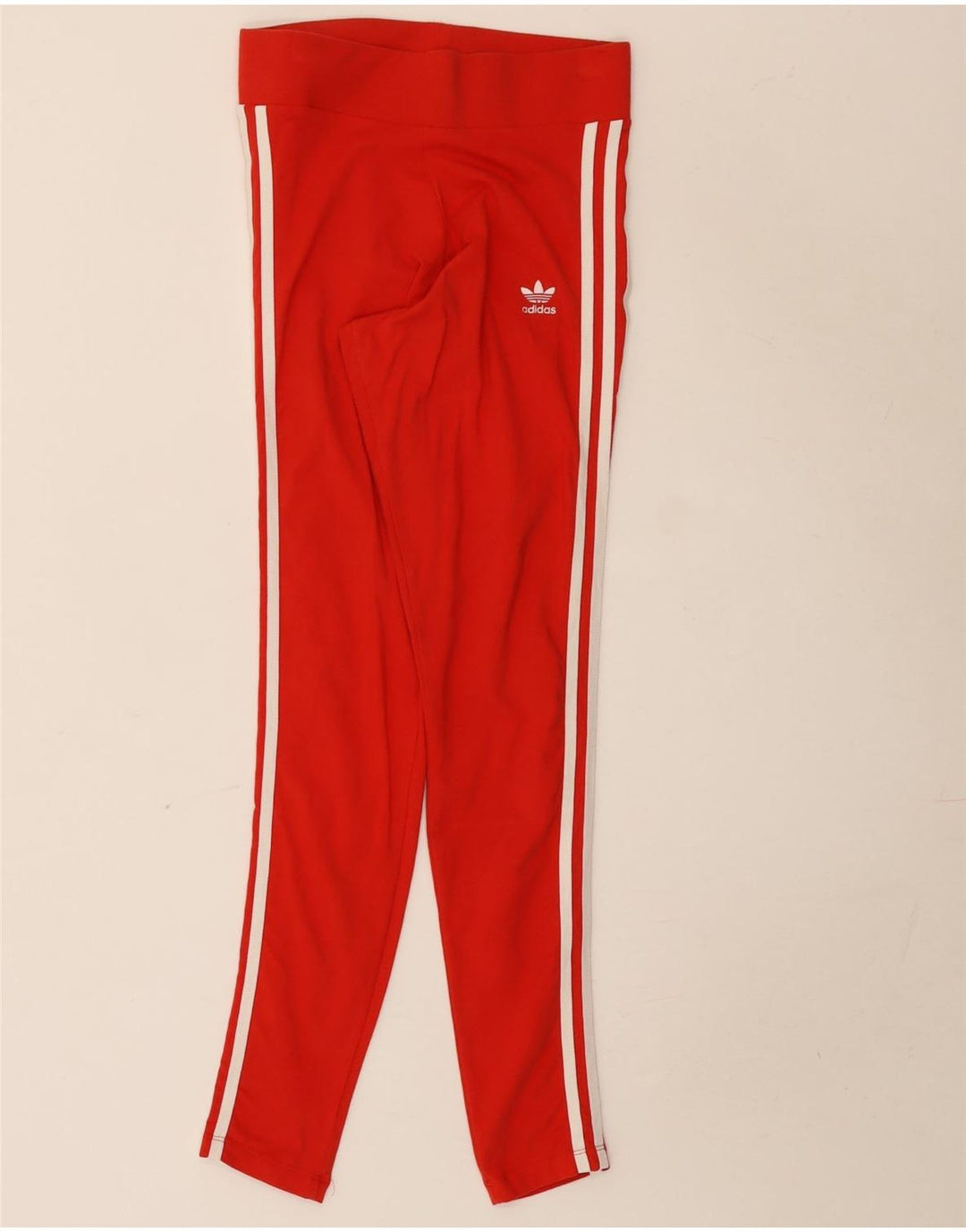 Leggings pentru femei Adidas UK 10 mic, roșu, bumbac