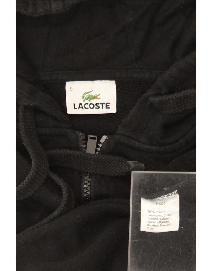 Pulover Lacoste pentru bărbați, cu fermoar, mărimea 5, bumbac negru mare