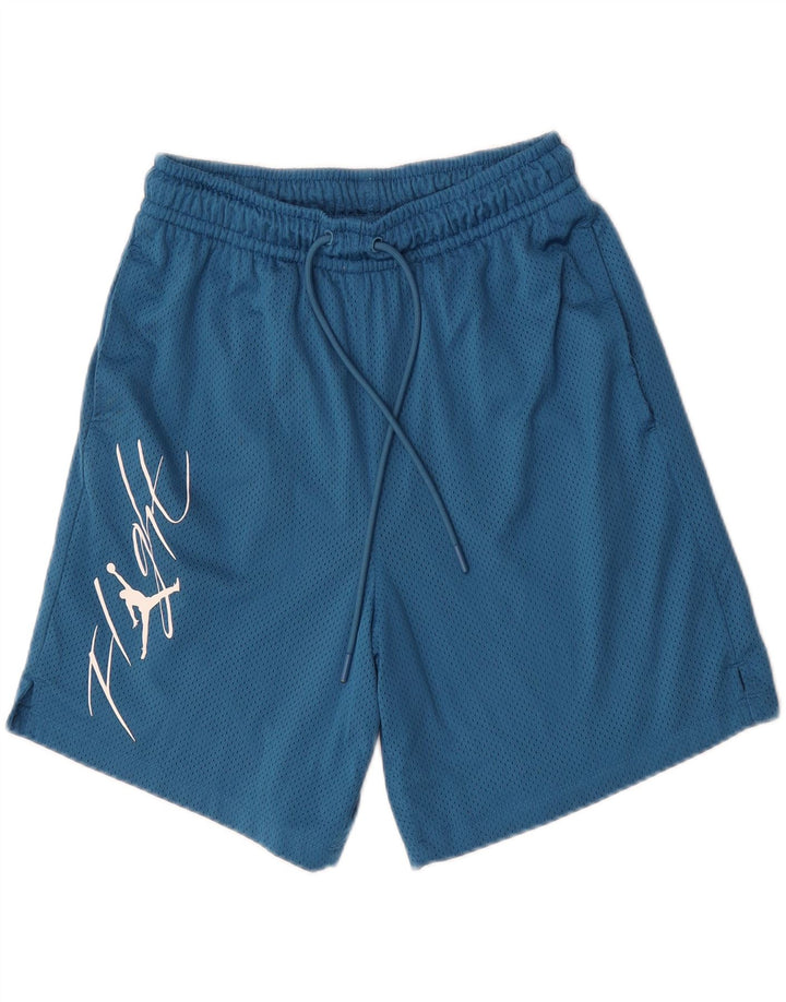 Pantaloni scurți sport grafic Jordan pentru bărbați, poliester mici, albastru