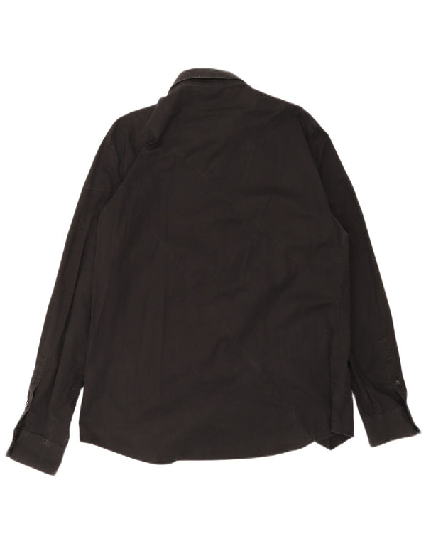 Cămașă Iceberg Slim Fit XL, bumbac negru
