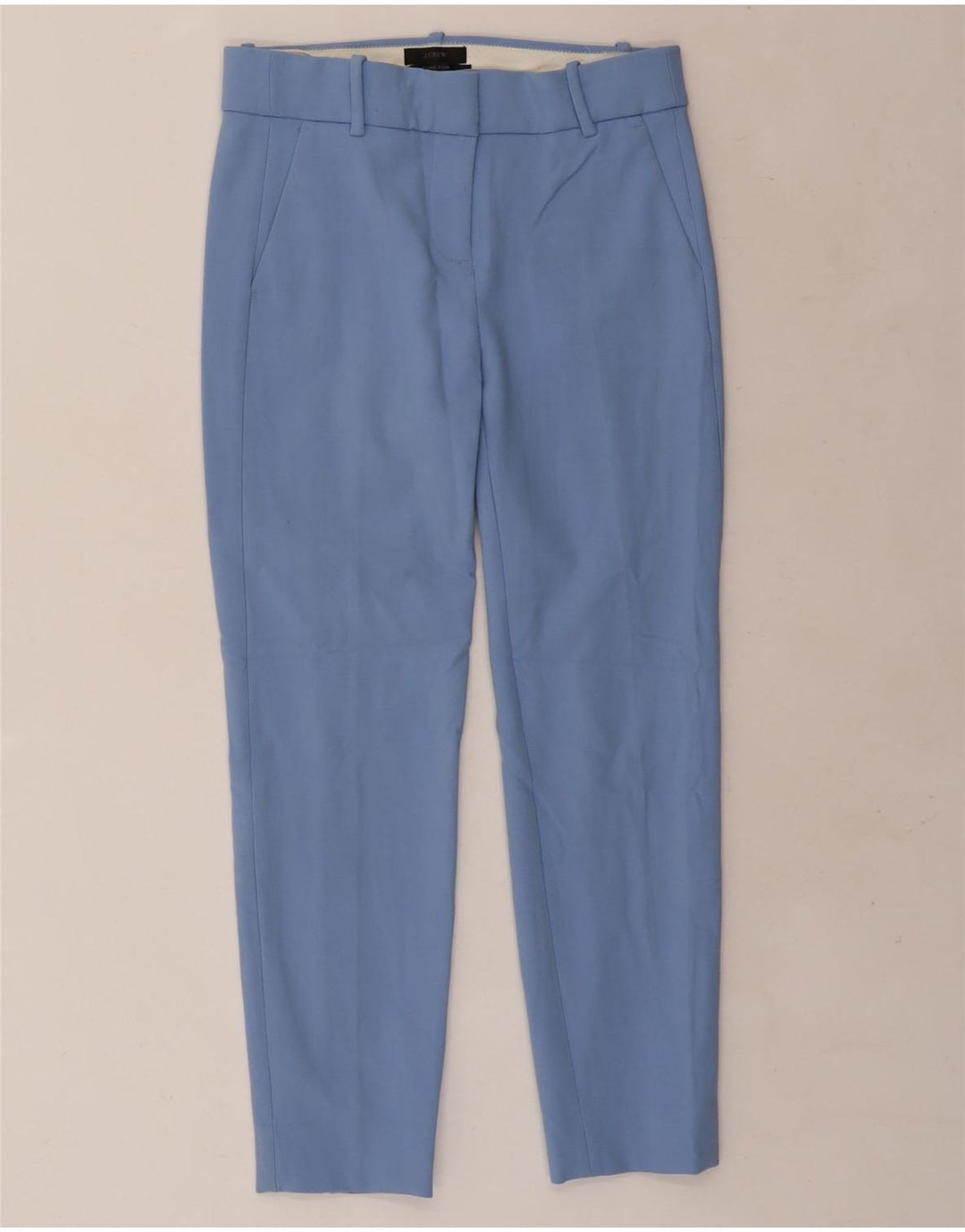 Pantaloni chino slim Cameron J. CREW pentru femei US 2 XS W25 L25 poliester albastru