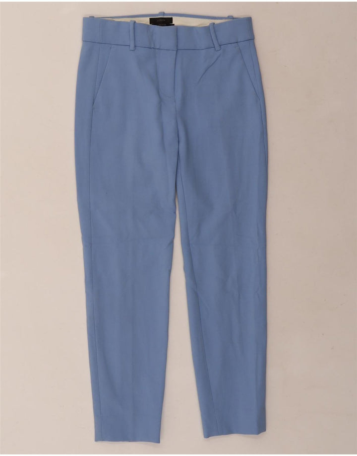 Pantaloni chino slim Cameron J. CREW pentru femei US 2 XS W25 L25 poliester albastru