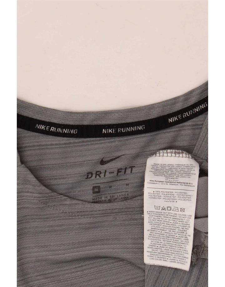 Tricou Nike Dri Fit pentru bărbați Top Mediu Gri Poliester cu dungi
