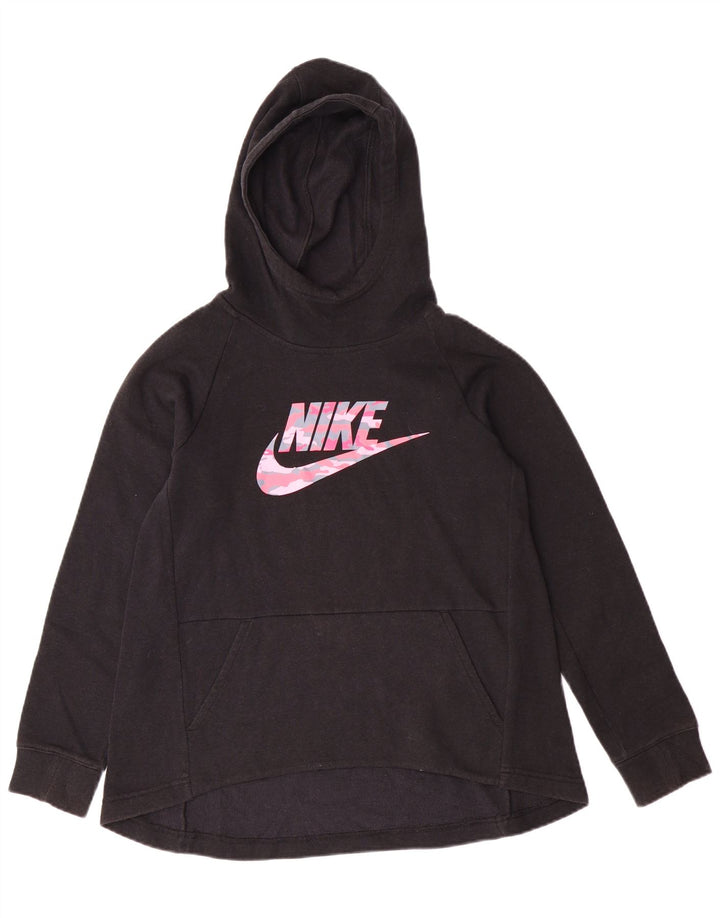 Pulover NIKE Fete Graphic Hoodie 10-11 ani Bumbac mediu negru