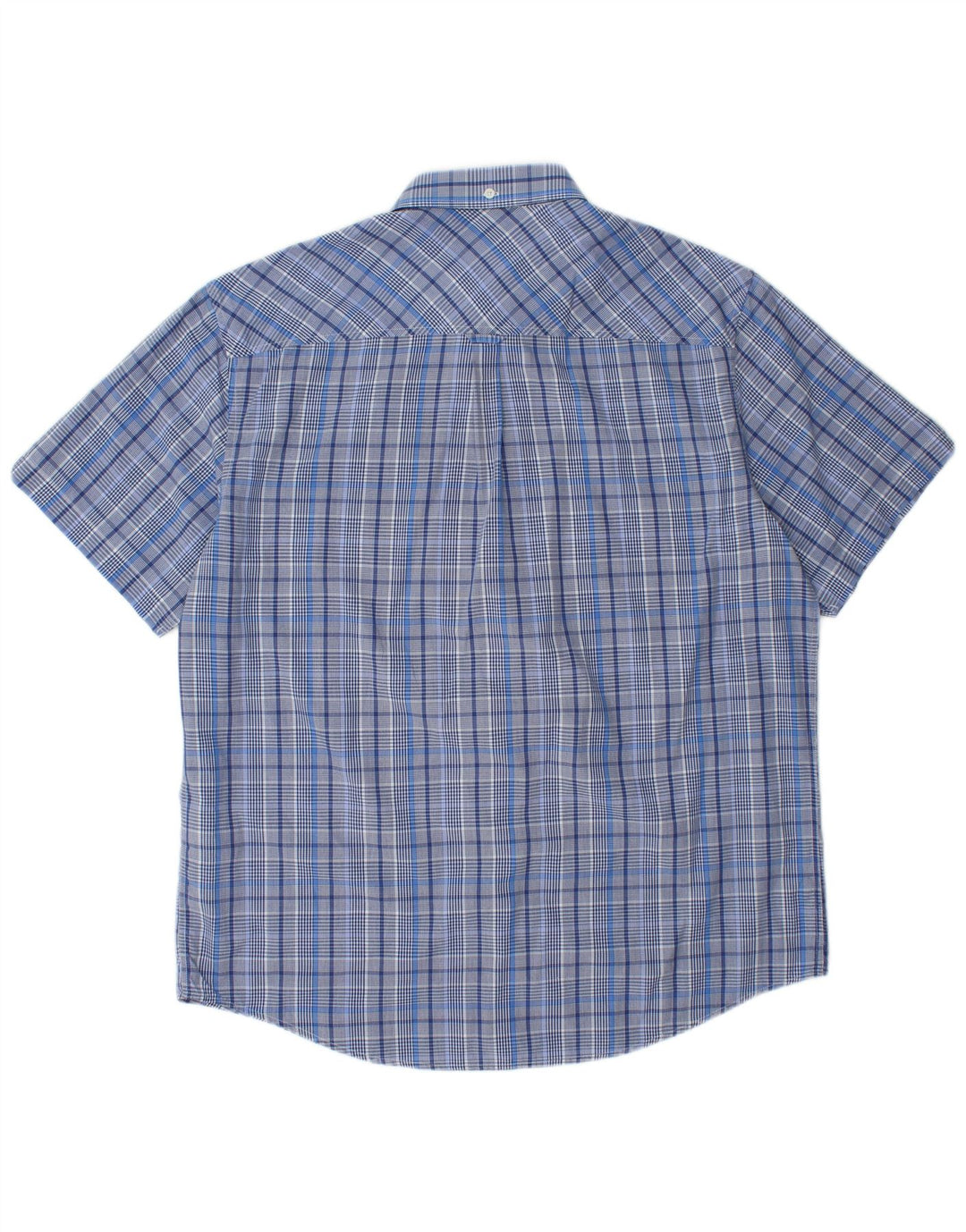 BEN SHERMAN Cămașă cu mânecă scurtă pentru bărbați XL, bumbac cu carouri albastre