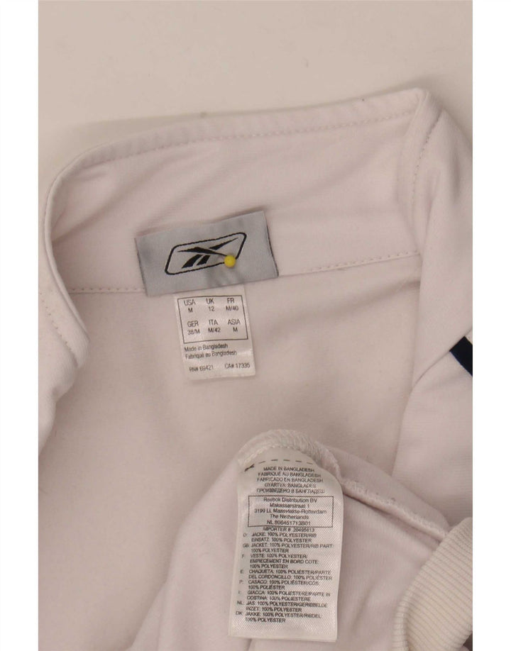 Jachetă de trening Reebok pentru femei UK 12 Medium White Colorblock Poliester