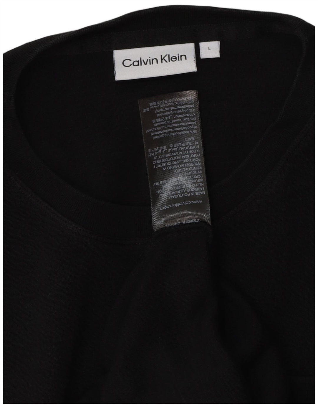 Tricou Calvin Klein pentru bărbați Top mare din bumbac negru