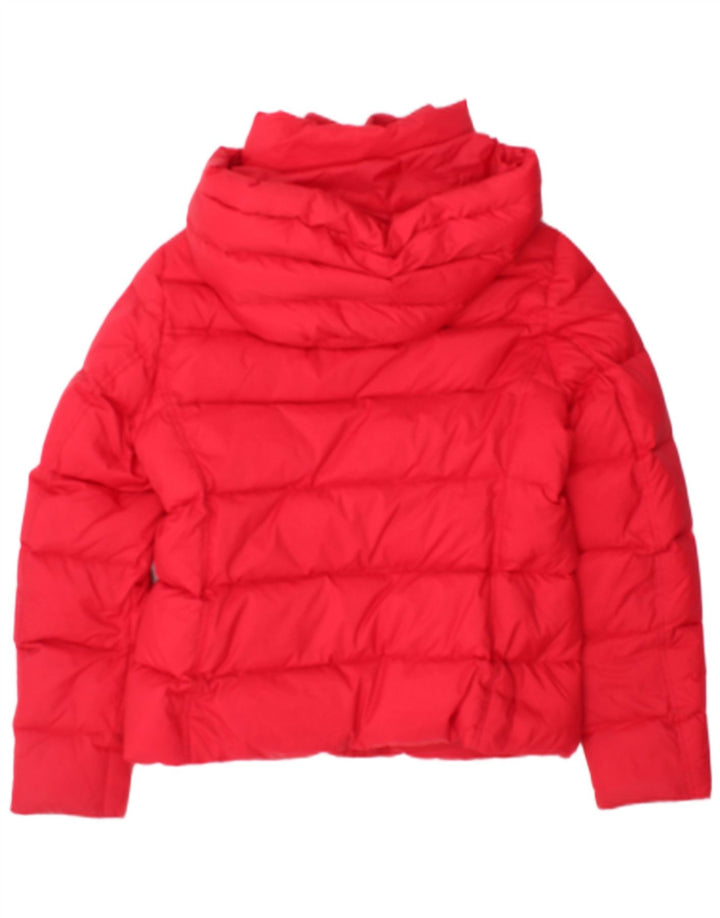 Jachetă căptușită cu glugă Tommy Hilfiger pentru femei UK 14 Bumbac roșu mediu