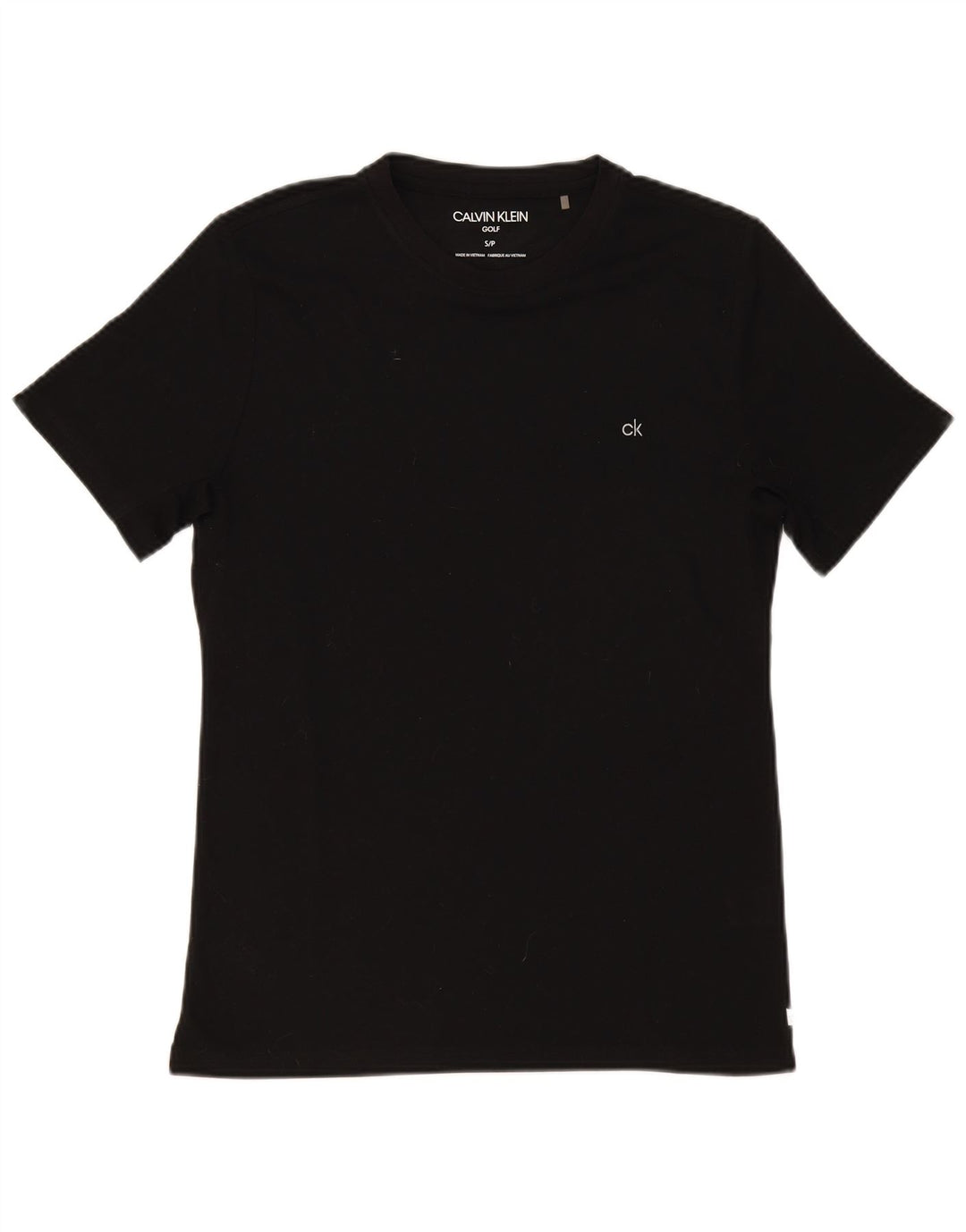 Tricou de golf pentru bărbați CALVIN KLEIN Top mic poliester negru