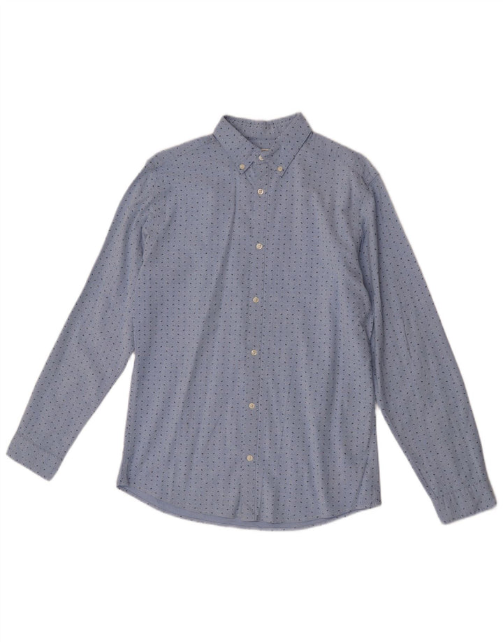 Cămașă Jack & Jones Slim Fit pentru bărbați, bumbac cu pete albastre medii