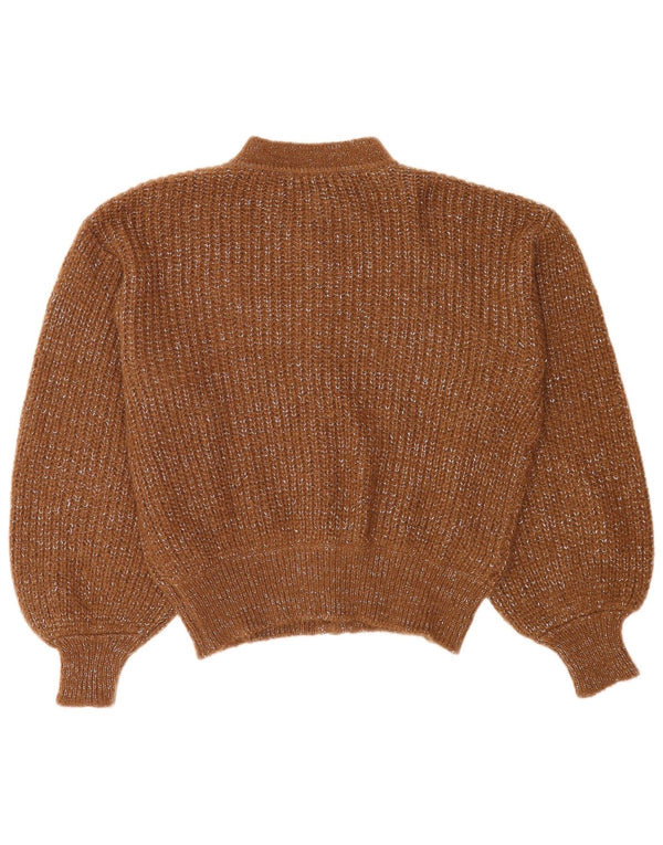 Pulover Neri cardigan pentru femei IT 46 Mohair Floral Maro mare