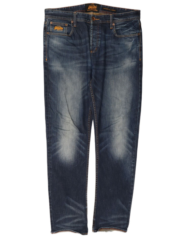 Blugi largi Copperfill Superdry pentru bărbați W36 L34 bumbac bleumarin