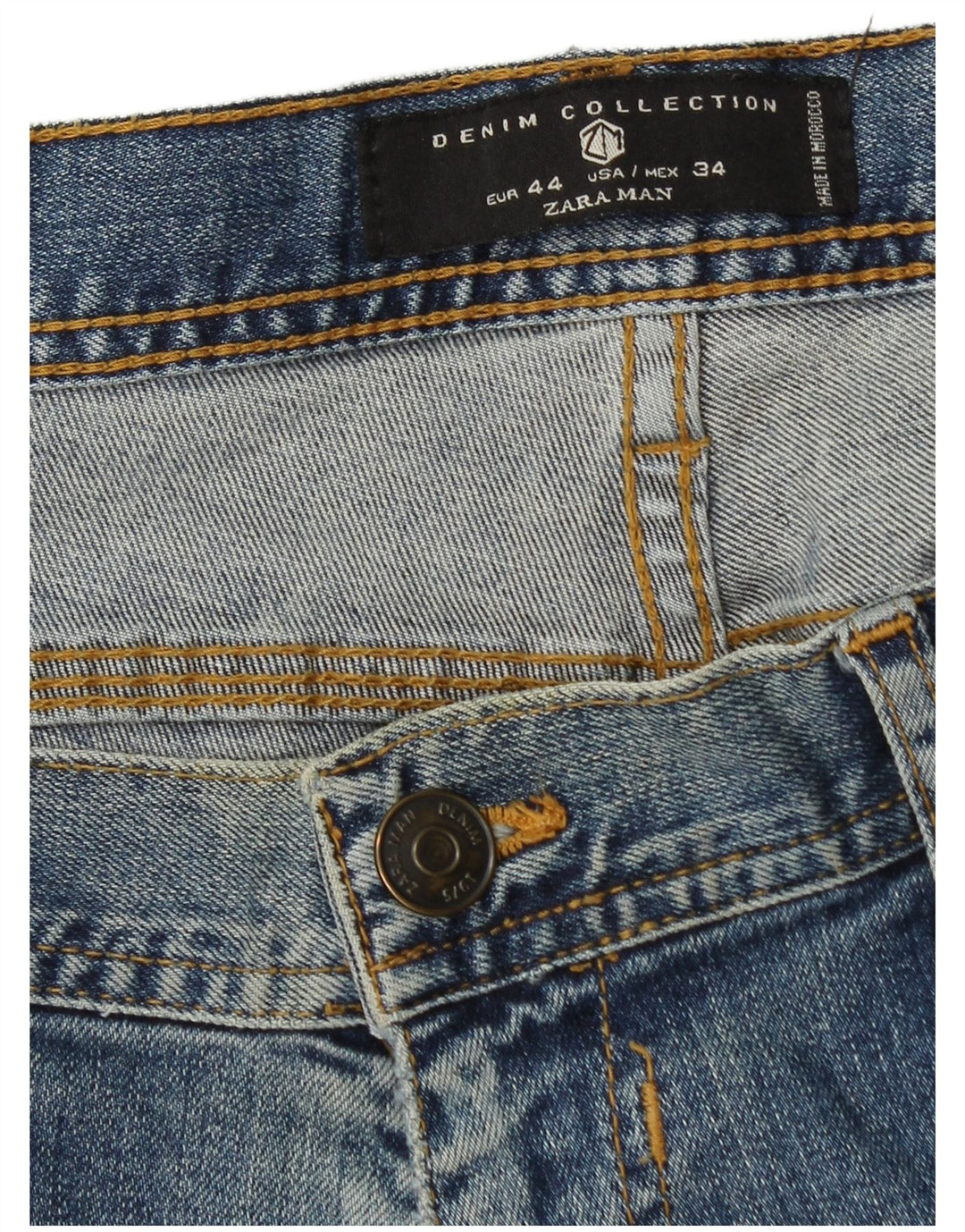 Blugi slim pentru bărbați Zara EU 44 Large W34 L30 Albastru