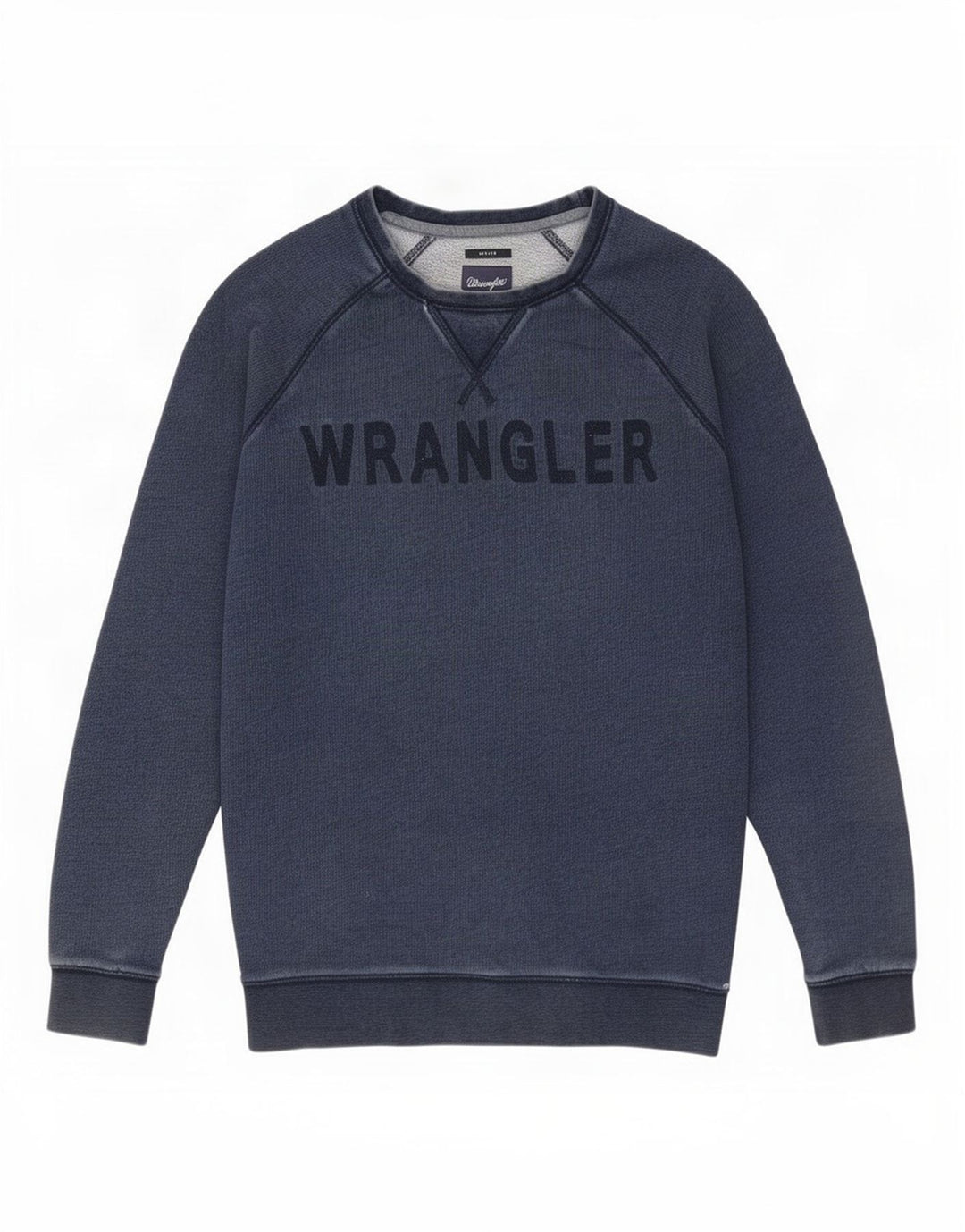 Hanorac grafic pentru bărbați Wrangler Pulover mare din bumbac bleumarin