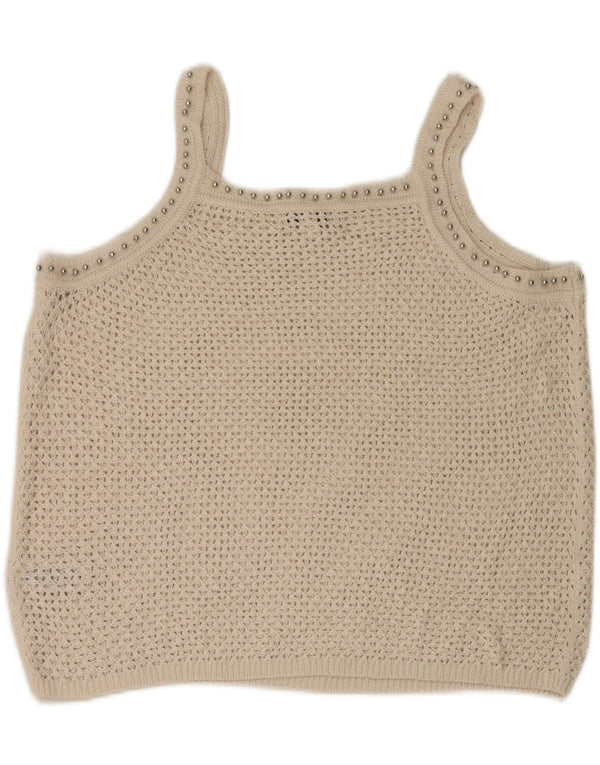 Top cu croșetat pentru femei Marks & Spencer UK 14, mare, acrilic alb