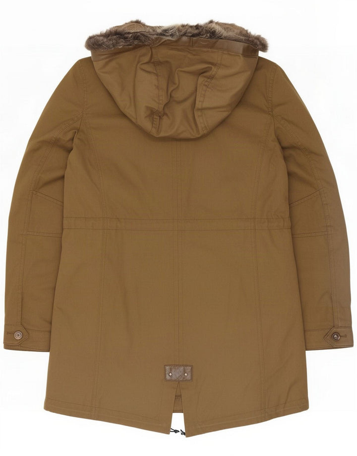 Jachetă parka cu glugă Massimo Dutti pentru femei UK 14 Bumbac verde mediu