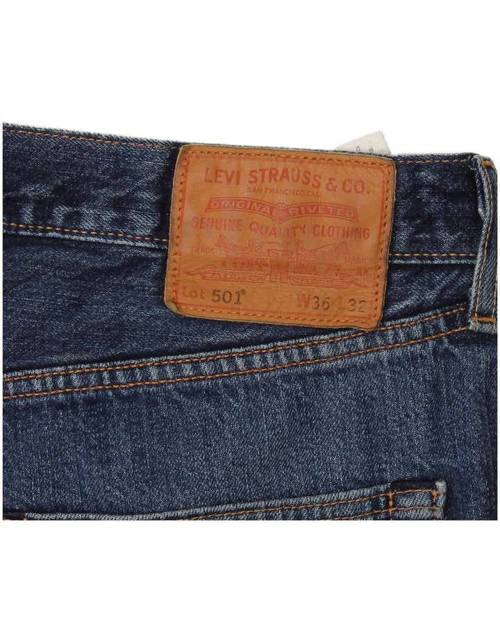 Blugi drepti pentru bărbați Levi's 501 W36 L30 Bumbac albastru