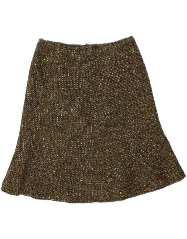 Luisa Spagnoli Fustă A-Line Femei IT 44 Medium W28 Kaki Acrilic Pete