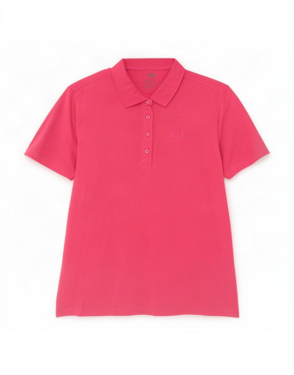Tricou polo Jack Wolfskin pentru femei UK 18 XL roz poliester